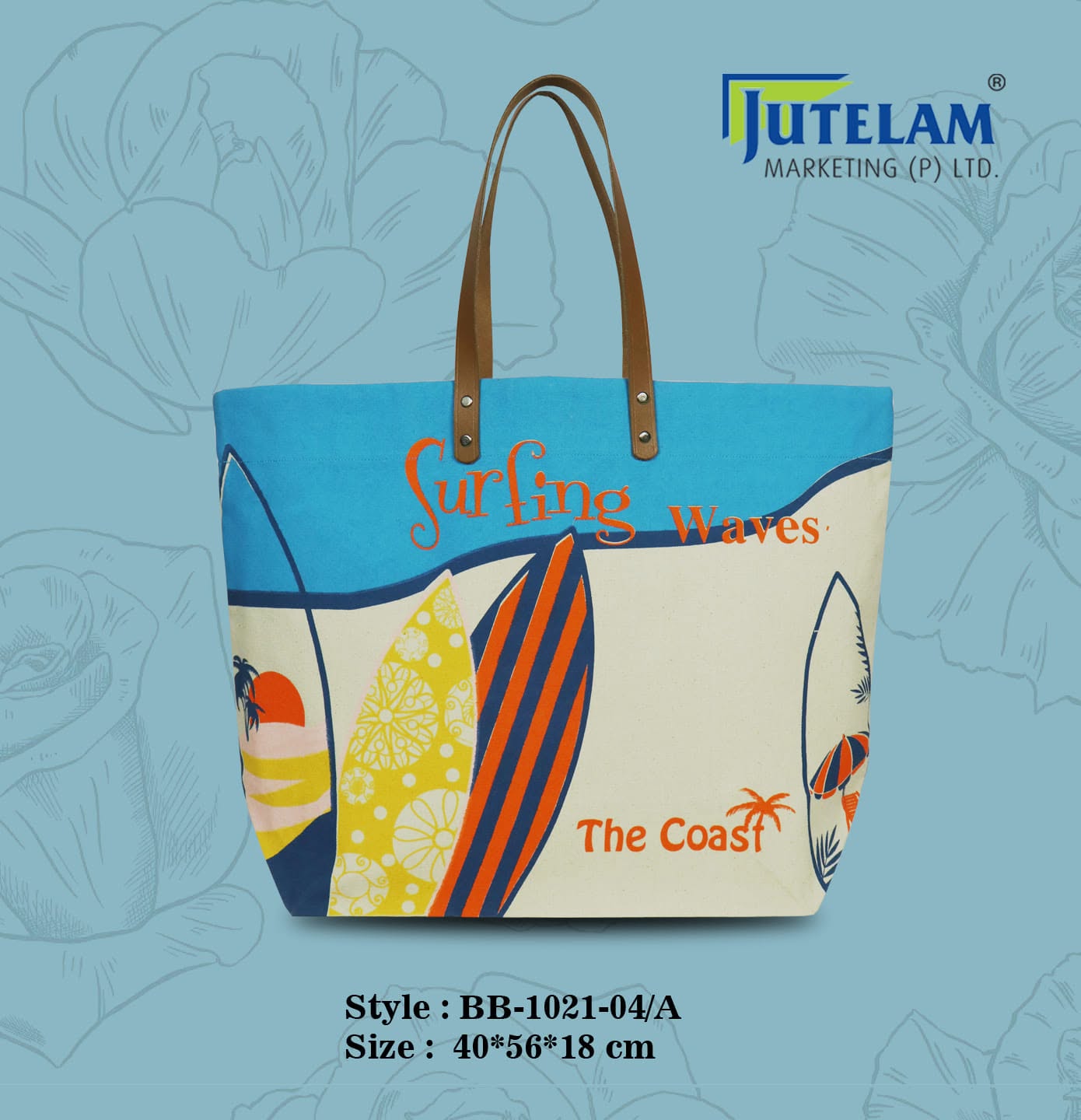 Surfing Waves Beach Bag